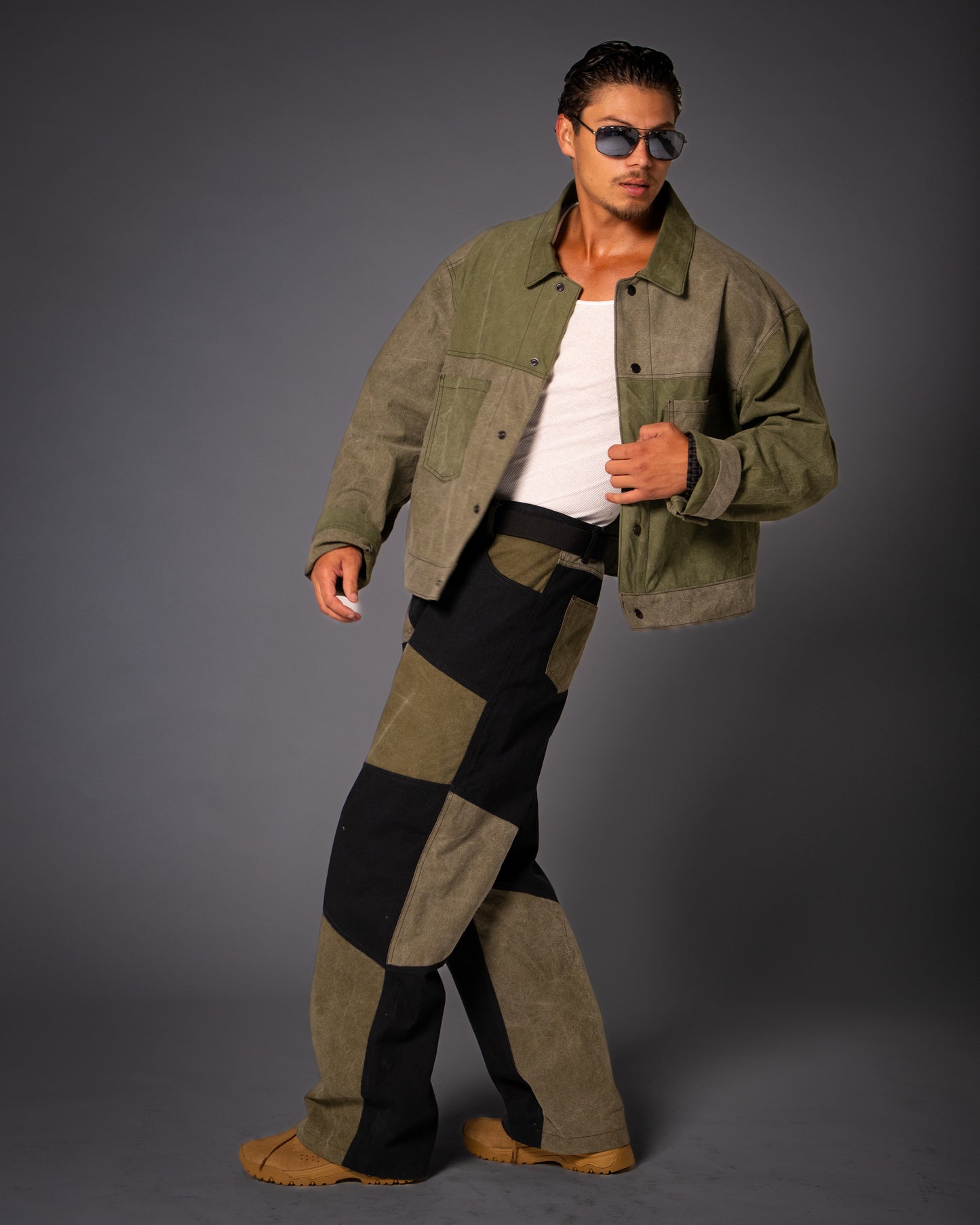 Vintage Black and Green Jeans