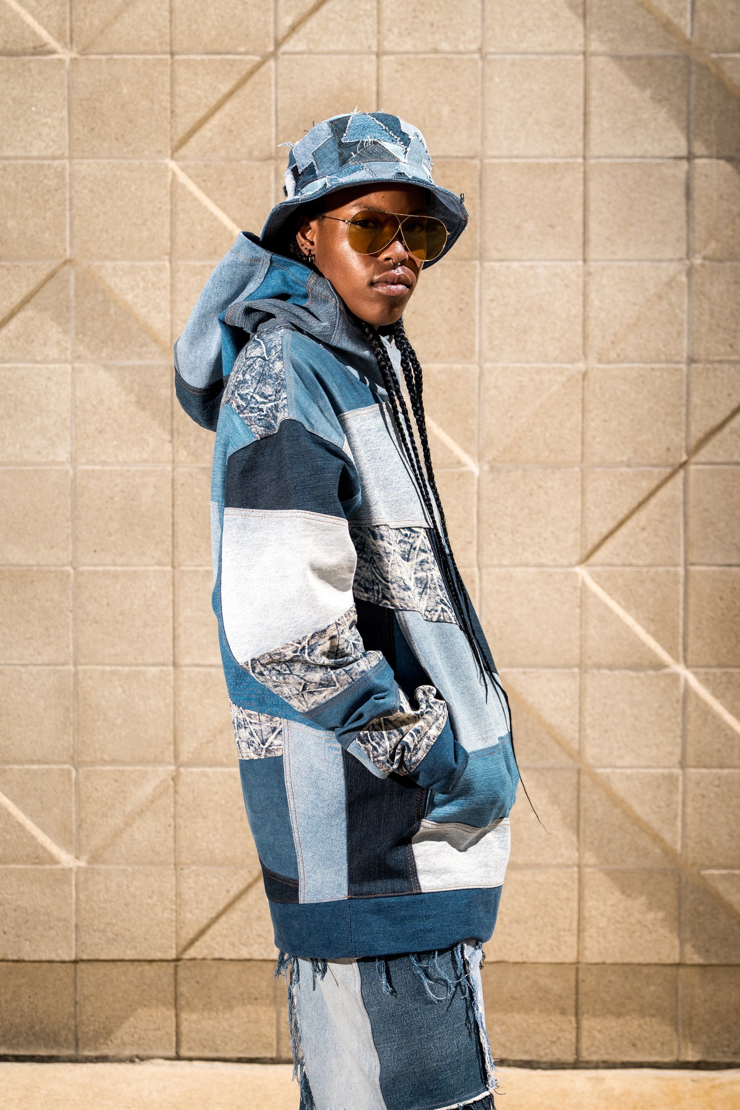 Cuffed Neck Hoodie