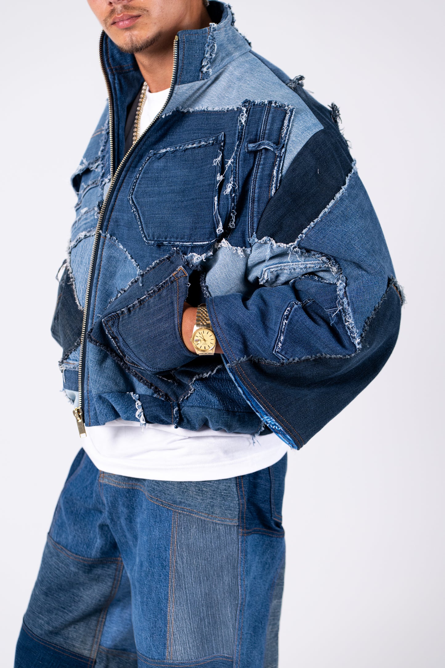 Frayed Cropped Jacket