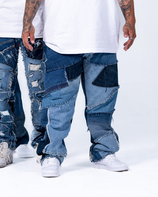 Frayed Patchwork Pant