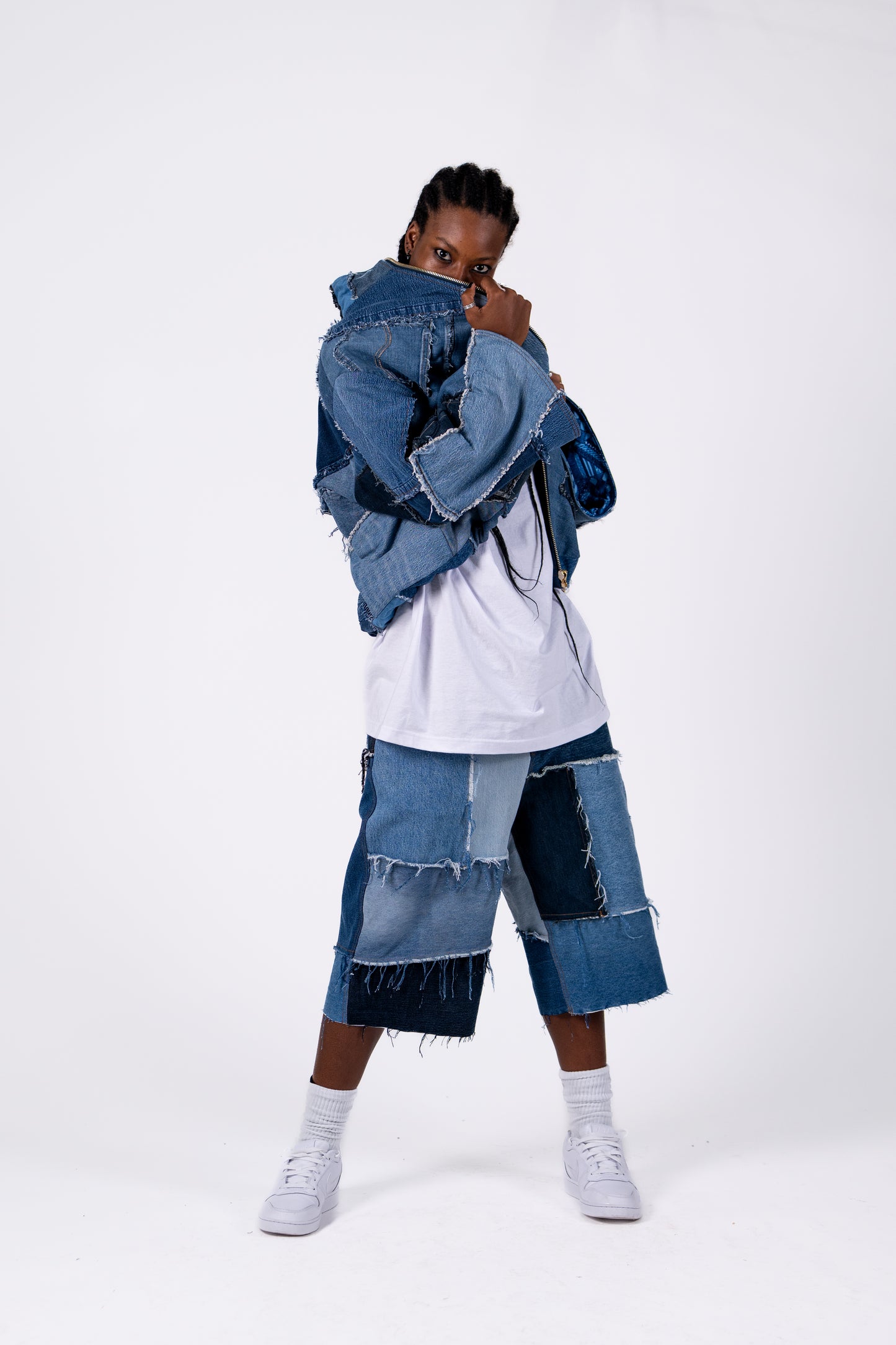 Frayed Cropped Jacket