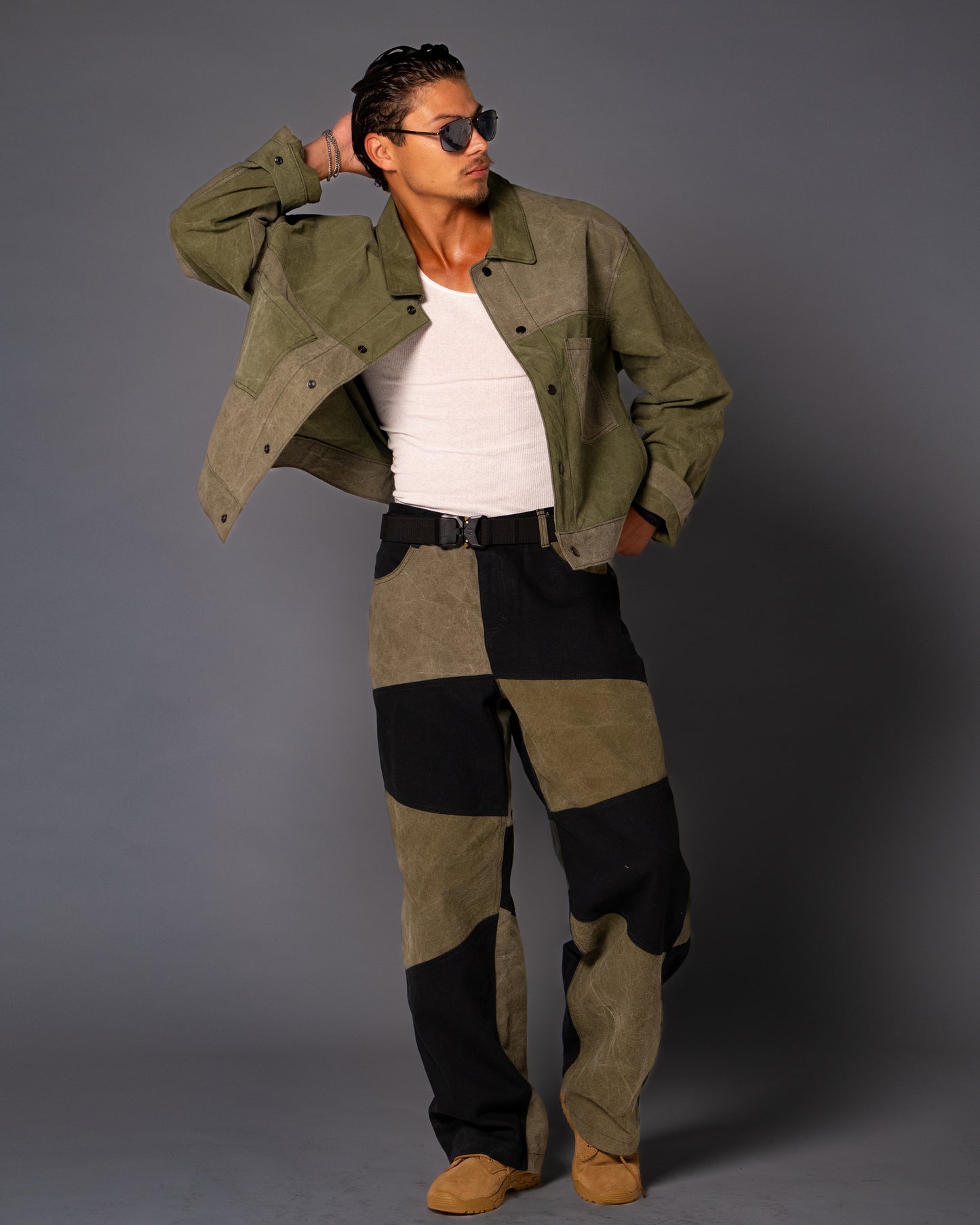 Vintage Black and Green Jeans