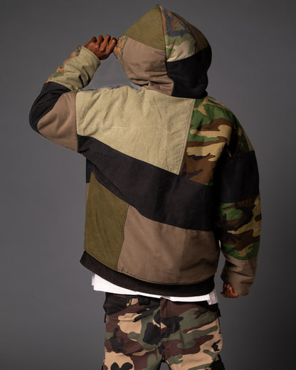 Quilted Camo Patchwork Jacket