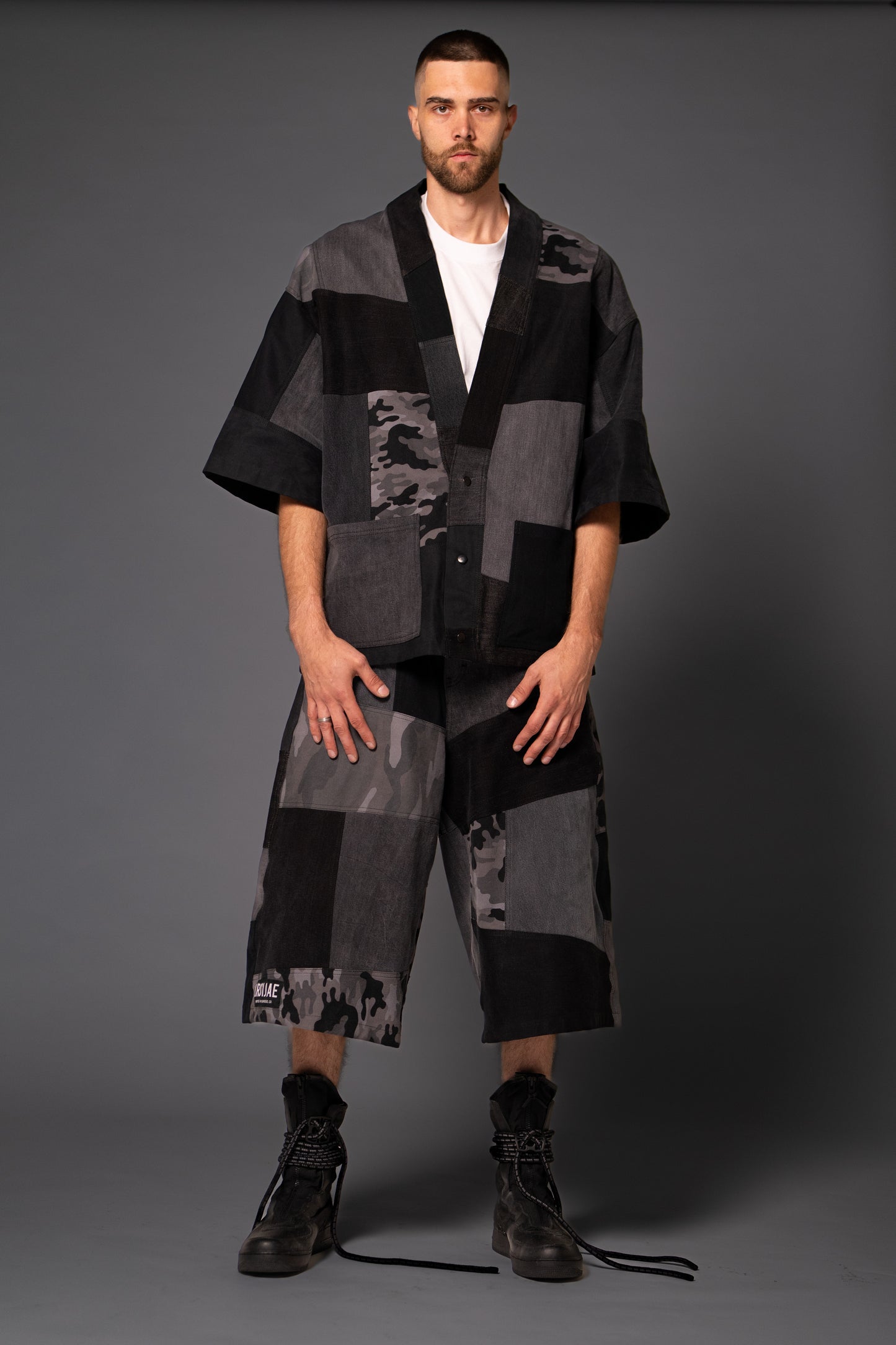 Black Camo Kimono