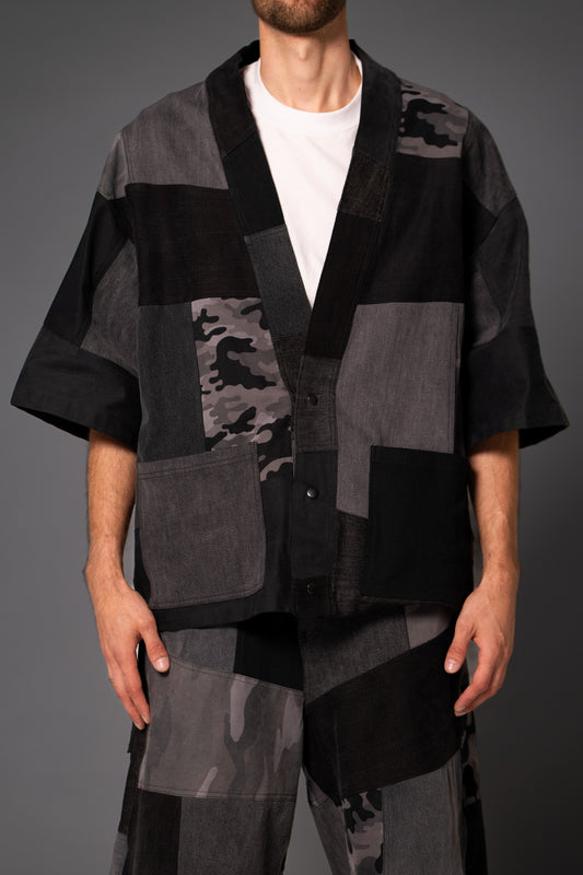 Black Camo Kimono