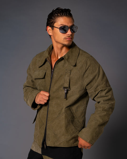 Vintage Military Tent Utility Jacket