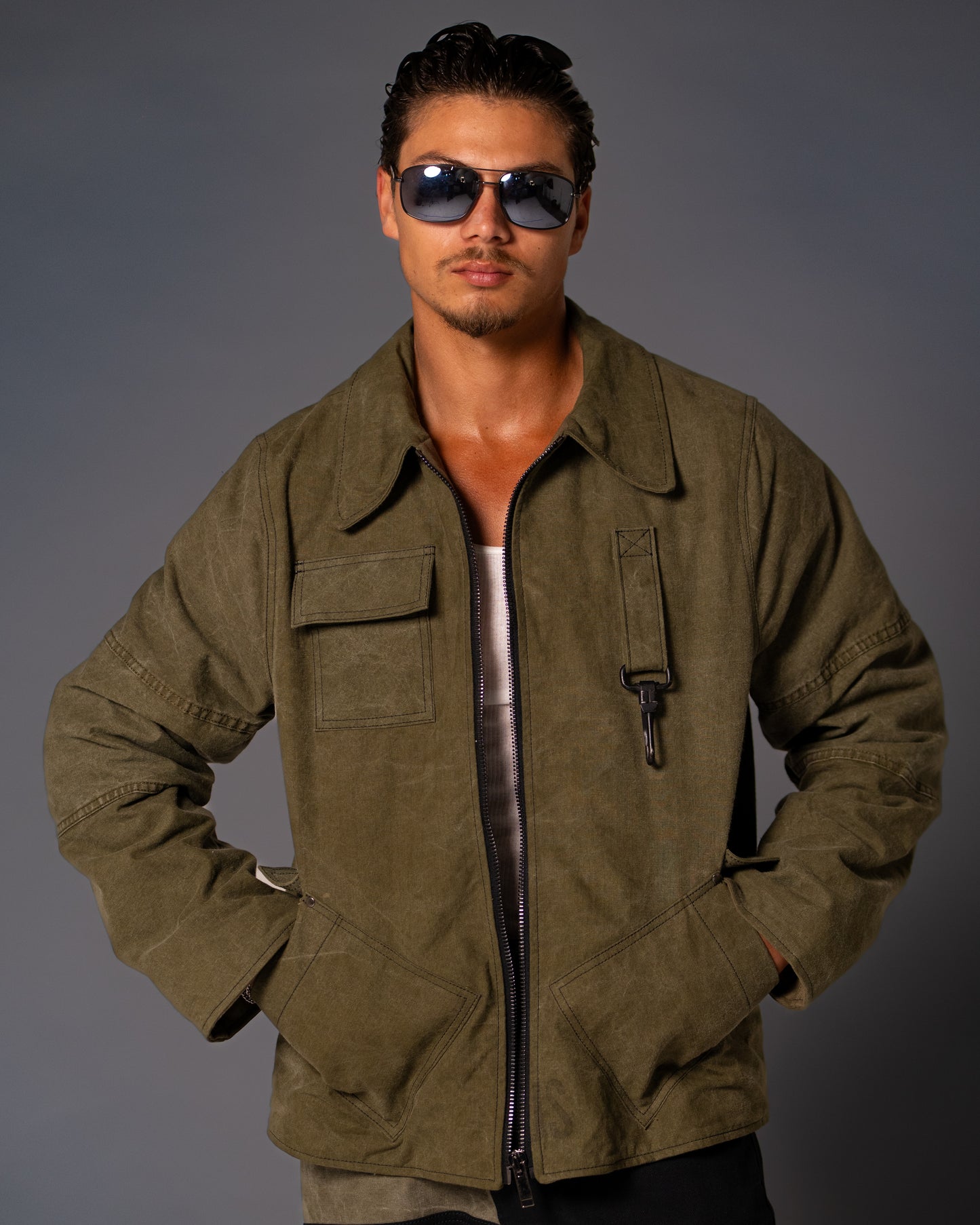 Vintage Military Tent Utility Jacket