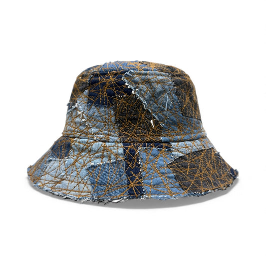 Blue W/ Gold Stitching