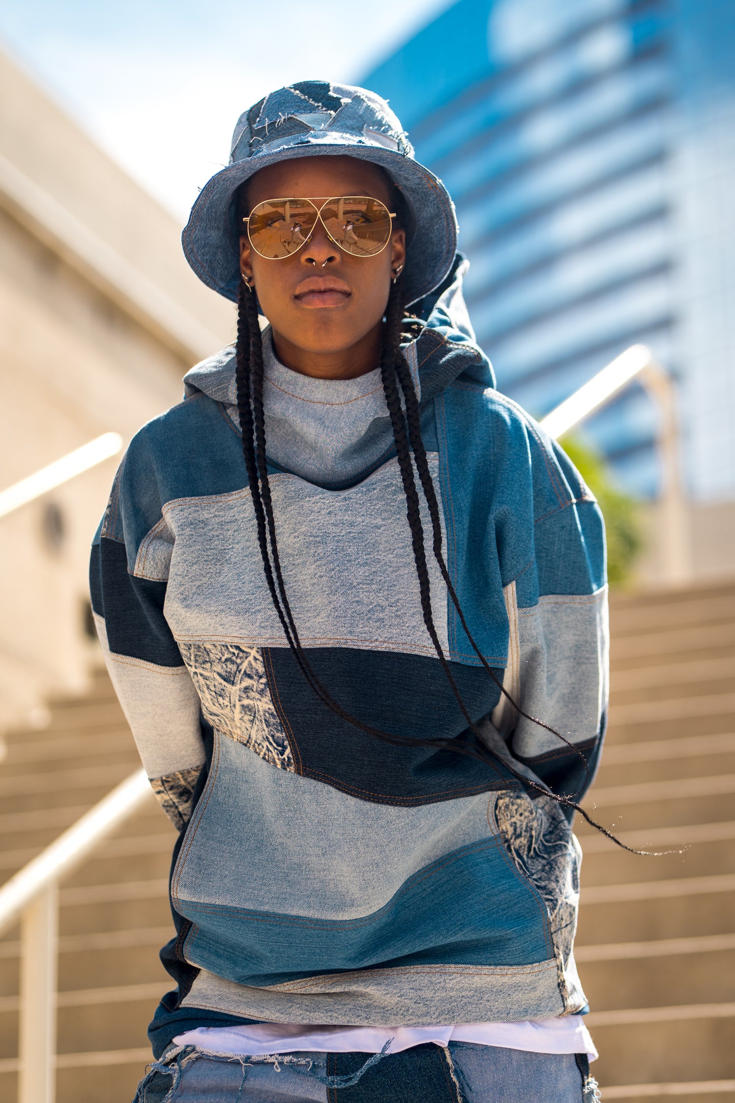Cuffed Neck Hoodie